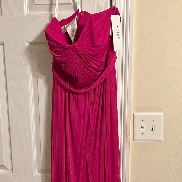 Davids Bridal Versa Convertible Mesh Dresses F15782 color Begoni - Picture 5 of 10